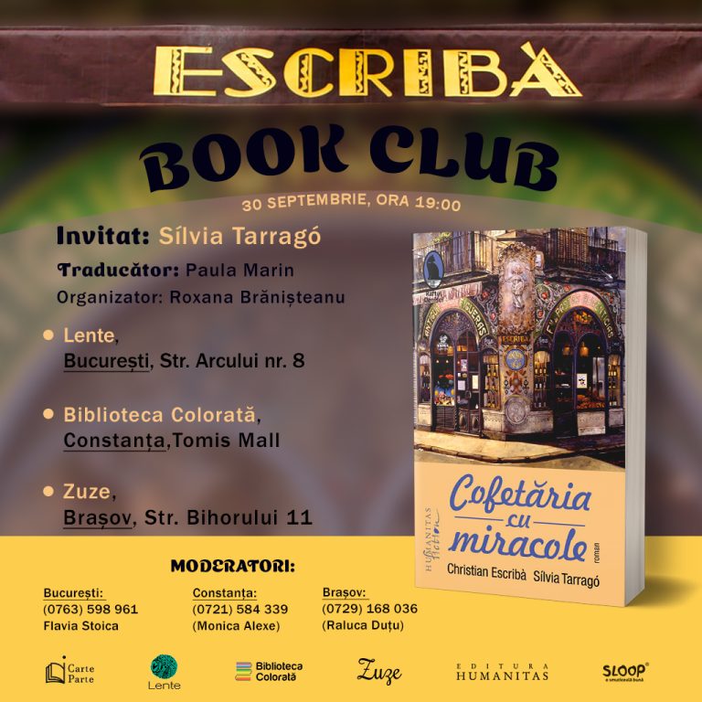 BOOK CLUB Cofetăria cu miracole: O întâlnire specială cu Silvia Tarrago