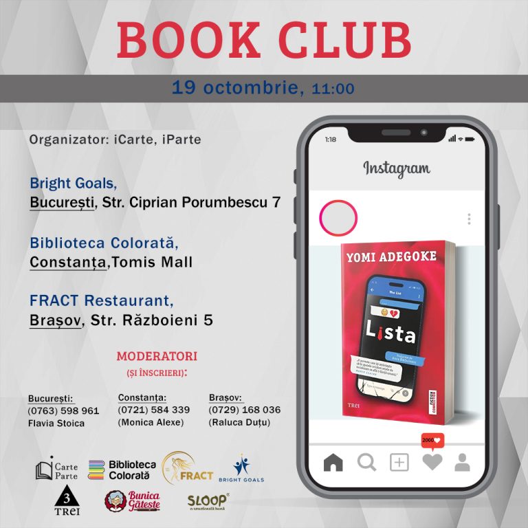 BOOK CLUB cu Editura TREI: Lista, de Yomy Adegoke (București, Brașov, Constanța)