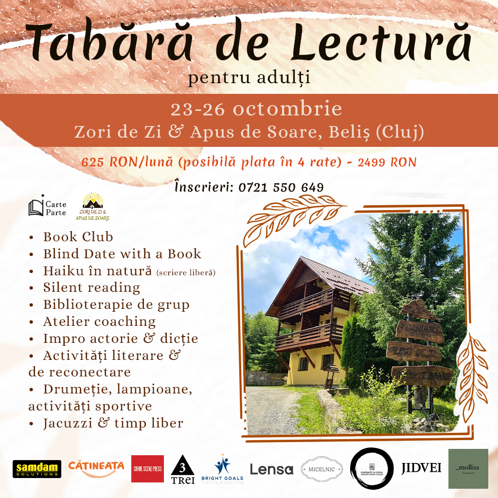 Tabăra de Lectură pentru adulți, ediția a XII-a: Mergem la Cluj! Zori de Zi & Apus de Soare