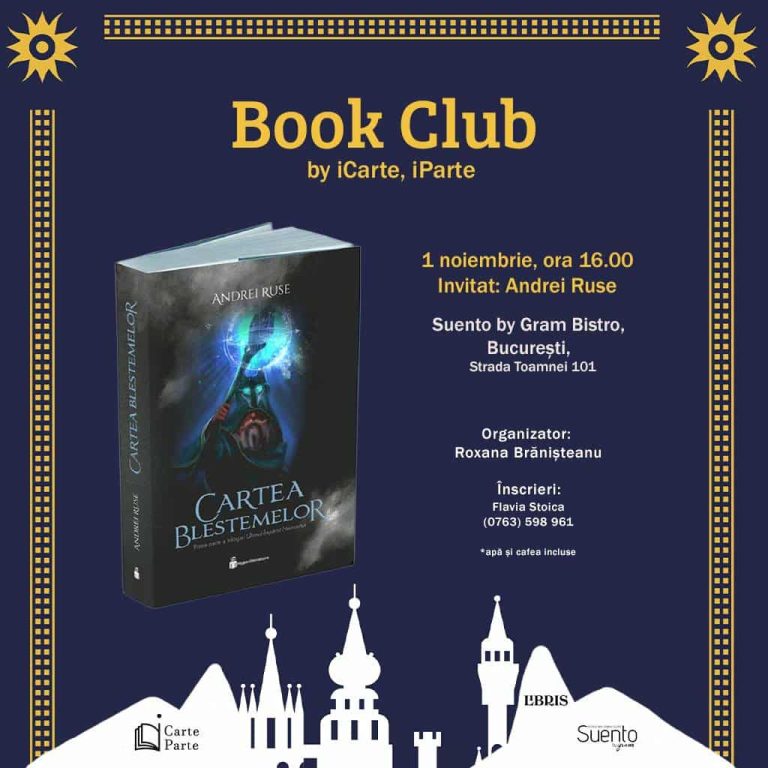 „Cartea blestemelor” prinde glas – întâlnire cu autorul Andrei Ruse la clubul de lectură
